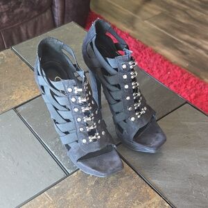 Jessica Simpson Black Strappy Heels